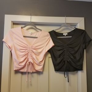 Bundle of (2) xl nwot crop tops